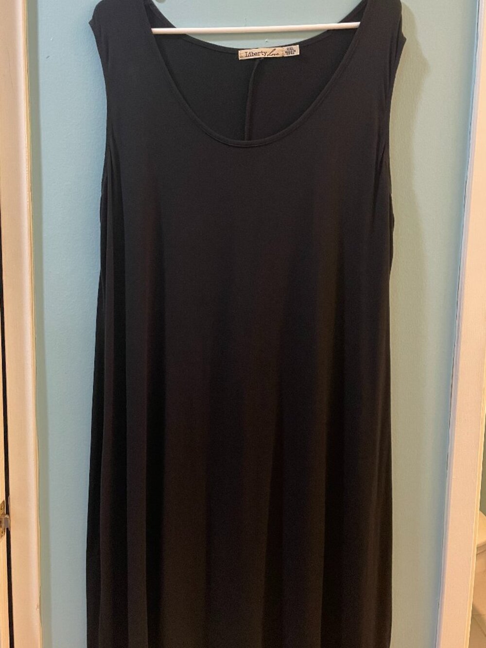 Black Sleeveless Jersey Dress, 2x, Never Worn